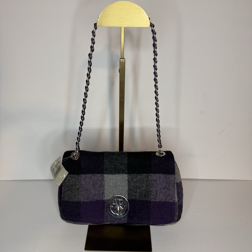 NWT AMERICAN EAGLE feltedโ wool Purse Purple Shoulder Bag Small Purple Gray
